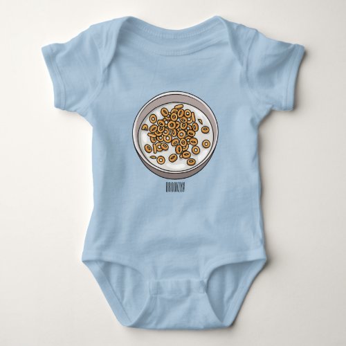 Cereal cartoon illustration  baby bodysuit