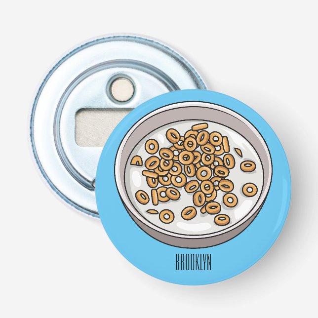 Cereal cartoon illustration  bottle opener (Front)