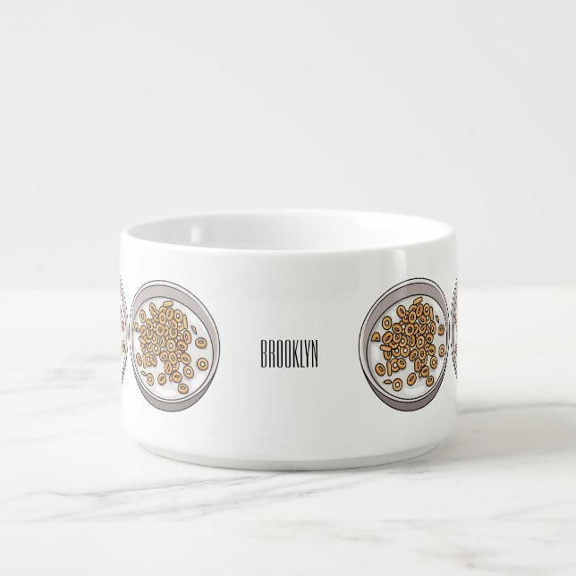 Cereal cartoon illustration  bowl (Center)