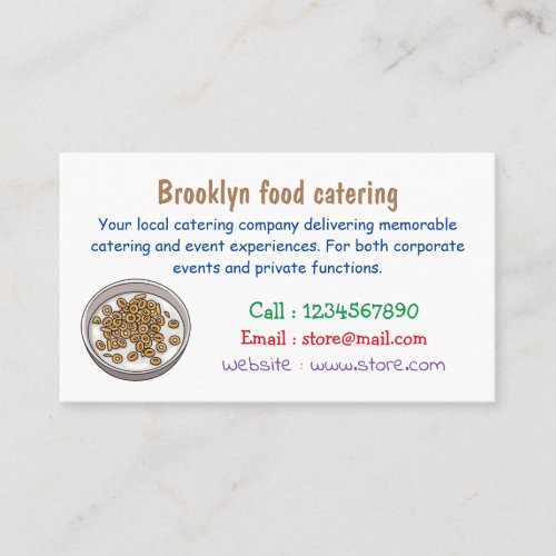 Cereal cartoon illustration business card