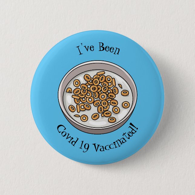 Cereal cartoon illustration button (Front)