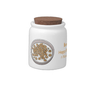 Cereal cartoon illustration candy jar