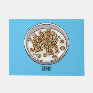 Cereal cartoon illustration doormat