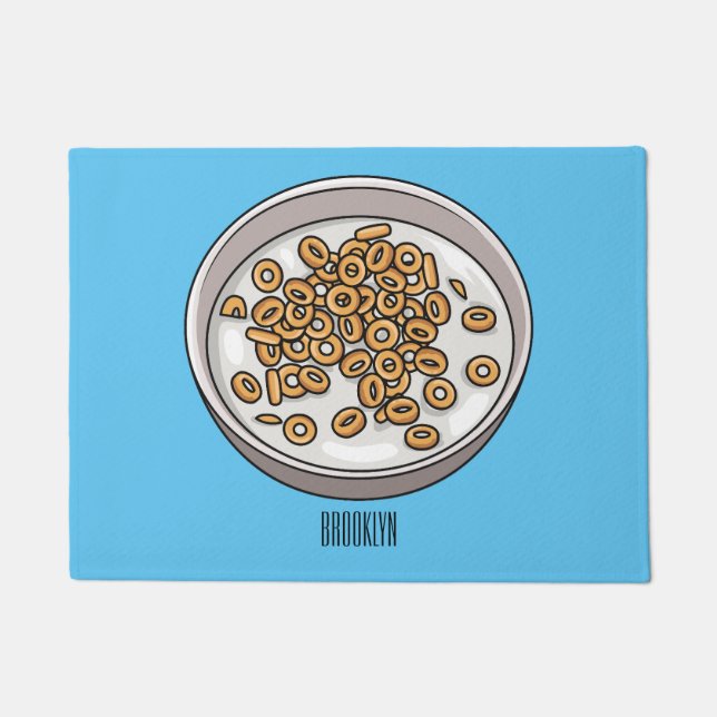 Cereal cartoon illustration  doormat (Front)