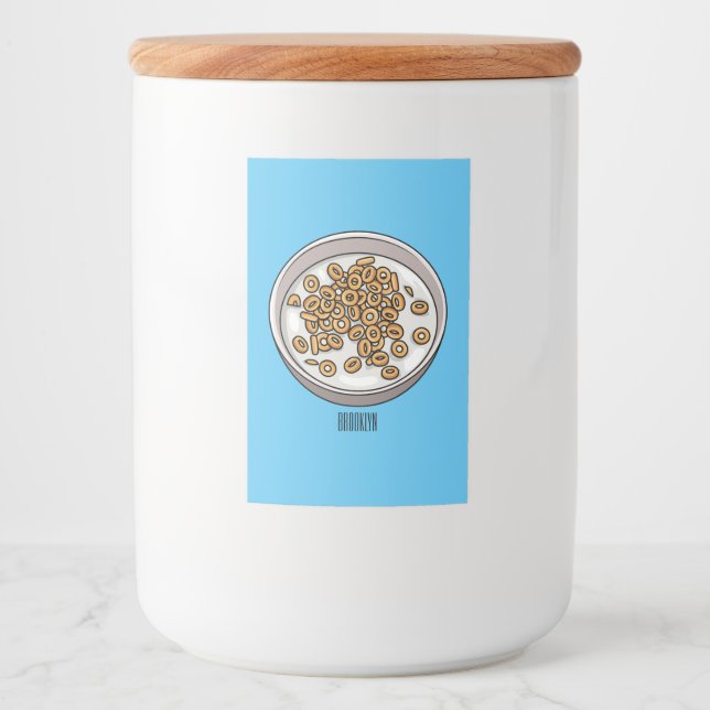 Cereal cartoon illustration  food label (Front)