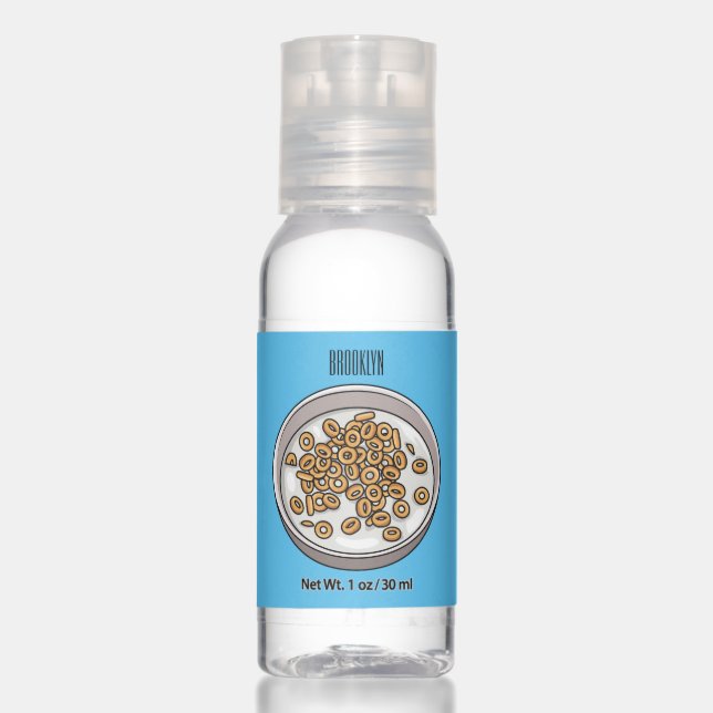 Cereal cartoon illustration hand sanitizer (Front)