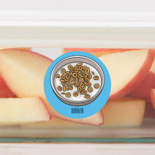 Cereal cartoon illustration  labels