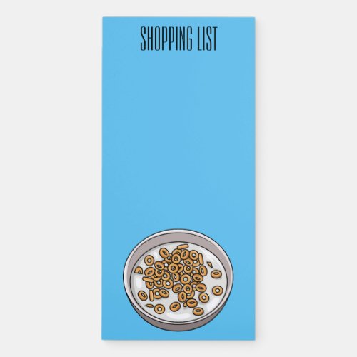 Cereal cartoon illustration magnetic notepad