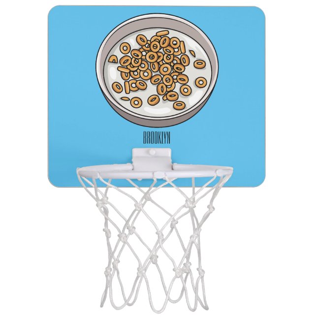 Cereal cartoon illustration  mini basketball hoop (Front)