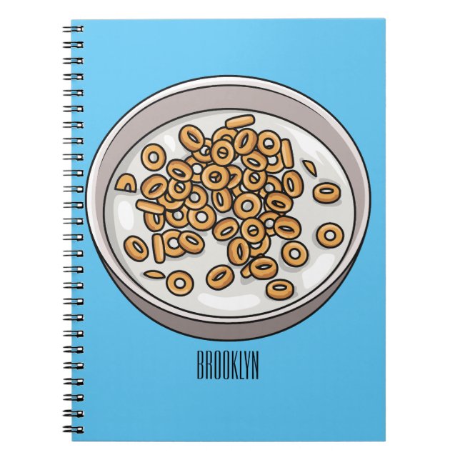 Cereal cartoon illustration notebook (Front)