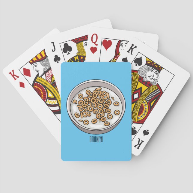 Cereal cartoon illustration  poker cards (Back)