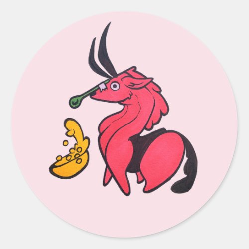 Cereal Elk Round Sticker