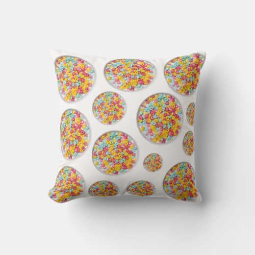 Cereal fruit pattern throw pillow