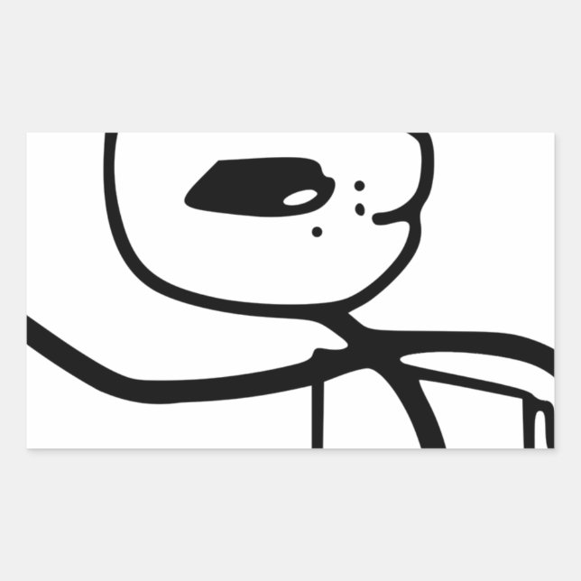 Cereal Guy Meme Rectangular Sticker (Front)
