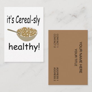 Cereal It's Cereal-Sly Healthy Cereal Food
