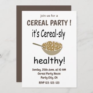Cereal It's Cereal-Sly Healthy Cereal Party