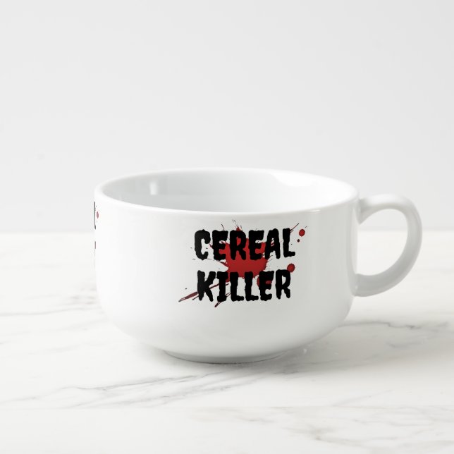 Cereal Killer Bowl, Cereal Bowl, Soup Mug (Left)
