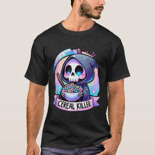 Cereal Killer Breakfast Cereal Bowl Cereals Skull T-Shirt