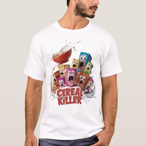 Cereal Killer Breakfast Fright Invasion T_Shirt