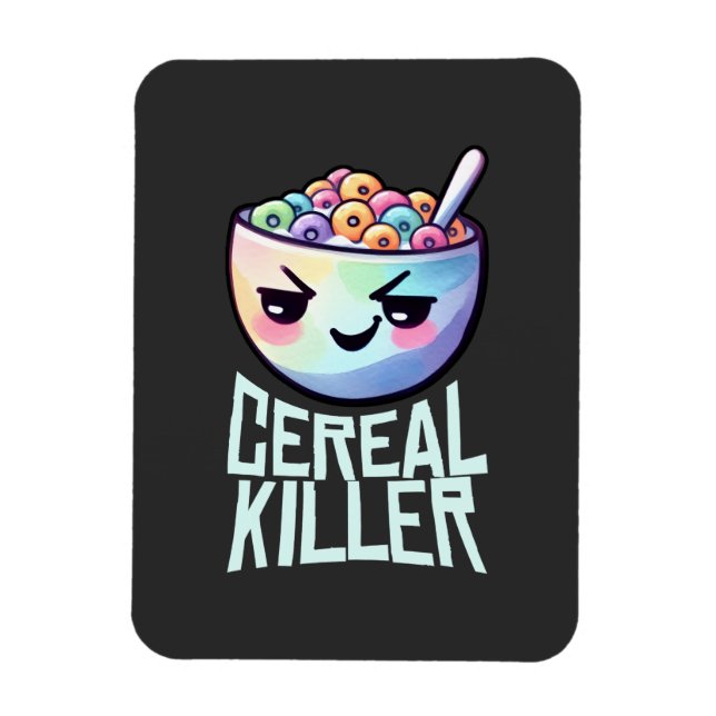 Cereal Killer Breakfast Pun Magnet (Vertical)