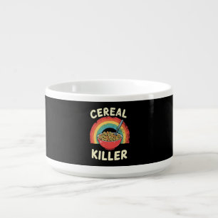 Cereal Killer Mens Food Pun True Crime Bowl