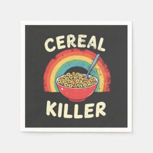 Cereal Killer Mens Food Pun True Crime Napkins