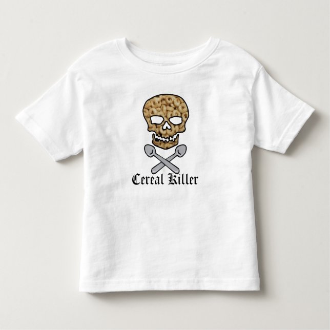 Cereal Killer Skull and Cross Spoons Toddler T-shirt (Front)