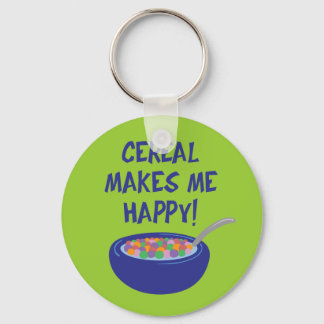 Cereal Makes Me Happy Keychain