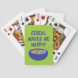 Cereal Makes Me Happy Poker Cards