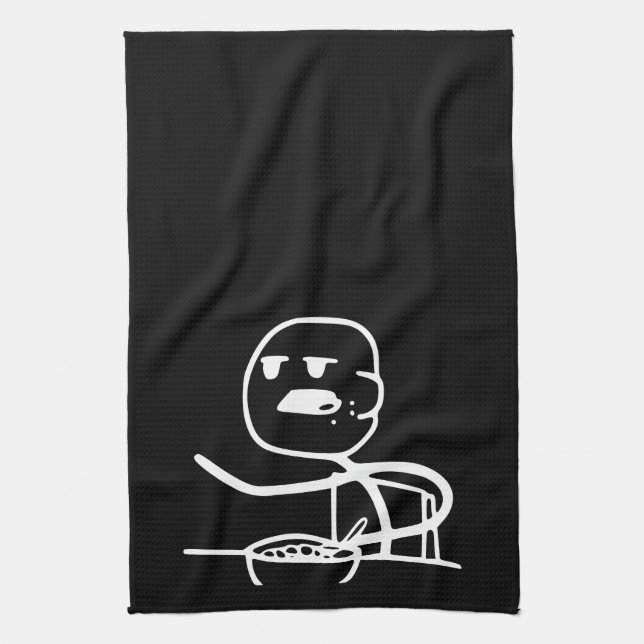 Cereal Meme Guy Kitchen Towel (Vertical)