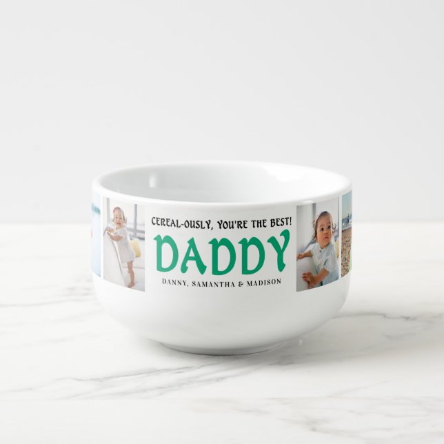 Cereal-ously You're the Best Daddy Photo Soup Mug (Front)
