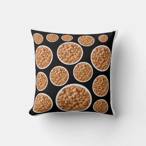 Cereal pattern throw pillow
