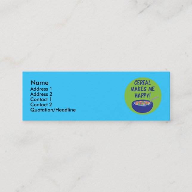 Cereal Profile Cards (Front)