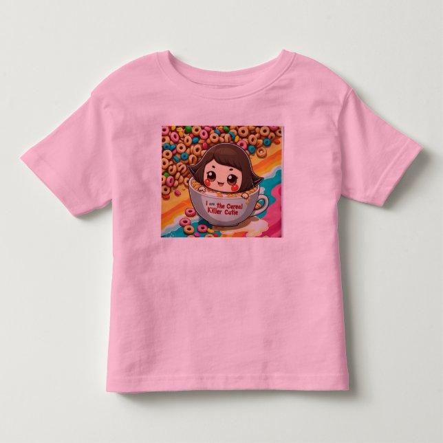 #CerealKillerCutieVibes-luckycharmpinkmagic Toddler T-shirt (Front)