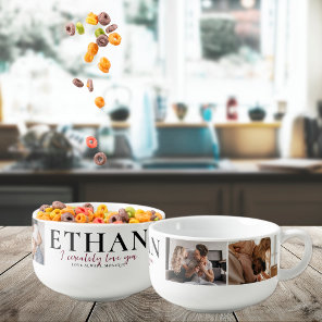 Cerealsly Love You | Personalized 4 Photo Bowl