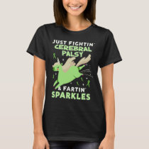 cerebral palsy appendix cancer unicorn farting T-Shirt