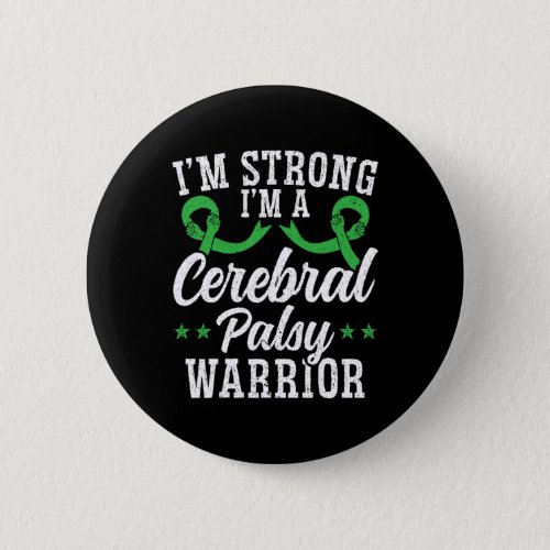 Cerebral Palsy Awareness Brain  Button