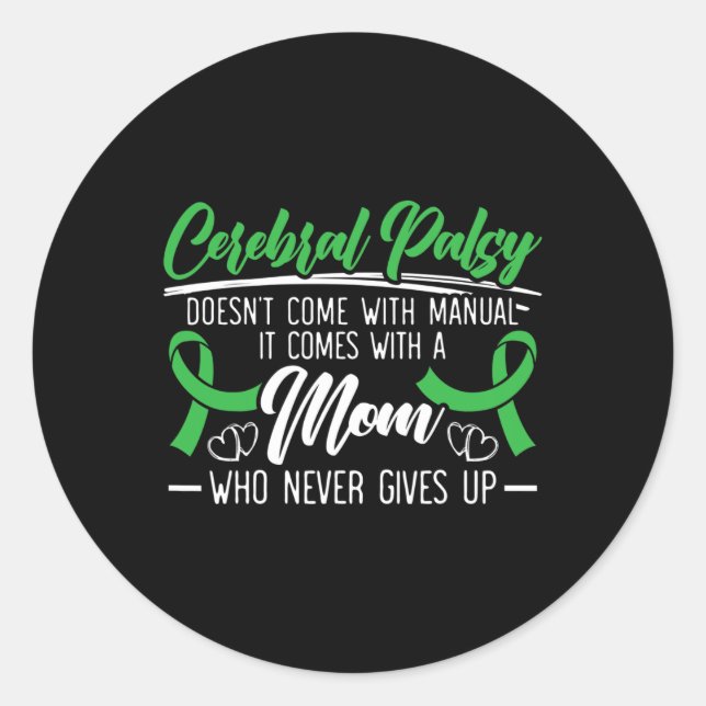 Cerebral Palsy Awareness Brain Heimerheimer  Classic Round Sticker (Front)