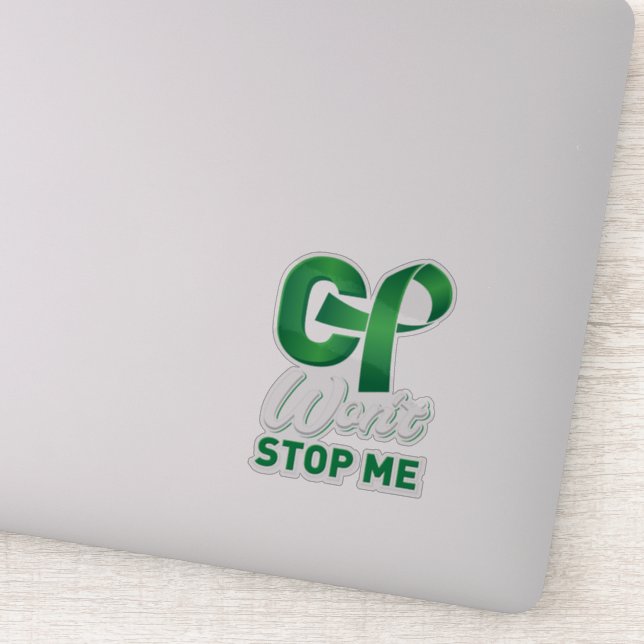Cerebral Palsy Awareness CP Won't Stop Me  Sticker (Detail)