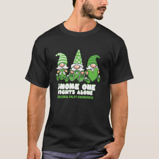 Cerebral Palsy Awareness Gnome One Fights Alone We T-Shirt