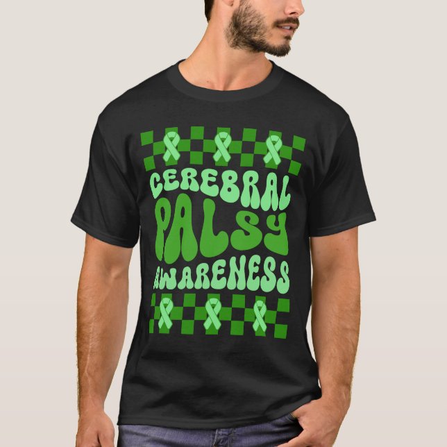 Cerebral Palsy Awareness Green Ribbon T-Shirt (Front)