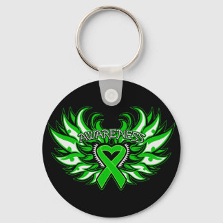 Cerebral Palsy Awareness Heart Wings.png Keychain