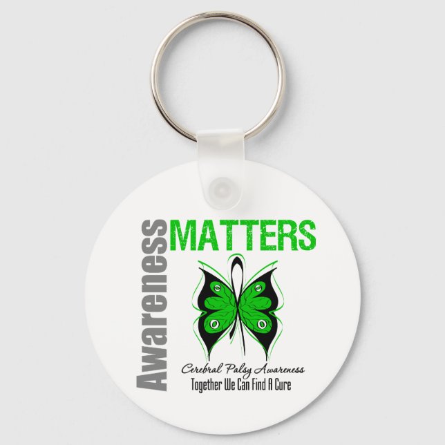 Cerebral Palsy Awareness Matters Keychain (Front)