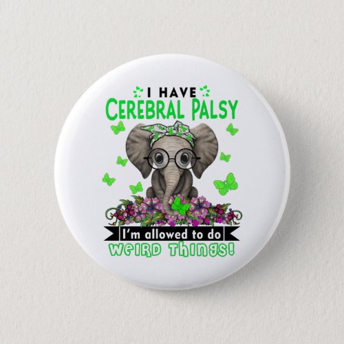 Cerebral Palsy Awareness Month Ribbon Gifts Button