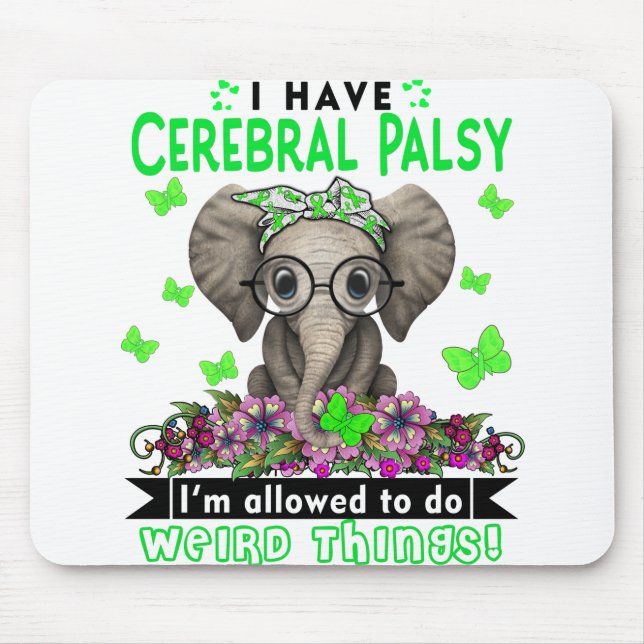 Cerebral Palsy Awareness Month Ribbon Gifts Mouse Pad (Front)
