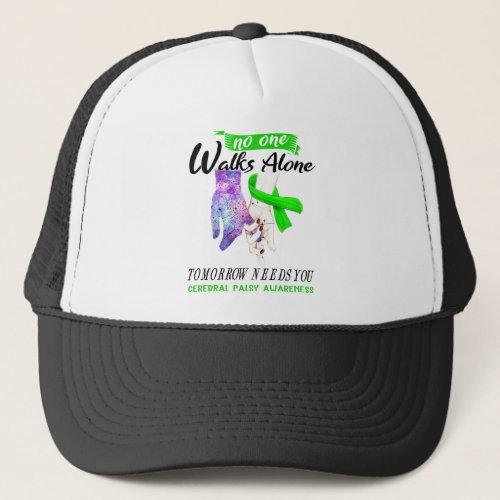 Cerebral Palsy Awareness Ribbon Support Gifts Trucker Hat