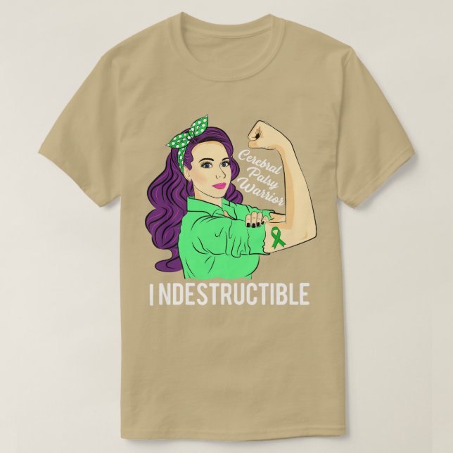 Cerebral Palsy Awareness Warrior Indestructible Su T-Shirt (Design Front)
