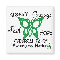 Cerebral palsy Celtic Butterfly 3 Magnet