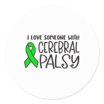 Cerebral Palsy, cerebral palsy awareness Classic Round Sticker