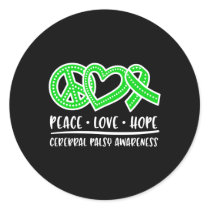 Cerebral Palsy, cerebral palsy awareness Classic Round Sticker